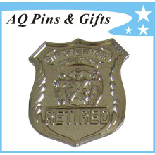 Emblema da polícia do metal para o emblema aposentado do oficial (badge-127)